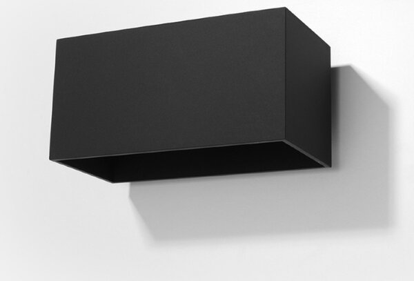 Φωτιστικό τοίχου Quad, Μαύρο, 20x12x10 cm