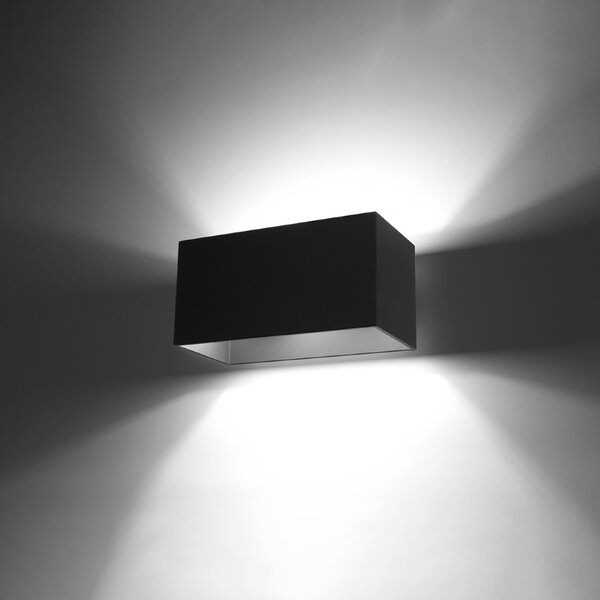 Φωτιστικό τοίχου Quad, Μαύρο, 20x12x10 cm