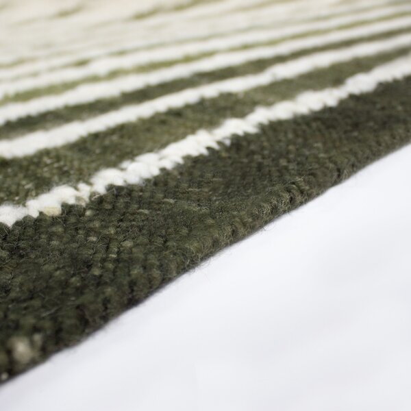 Covor Boucle Wool Frame Verde 200x300 cm