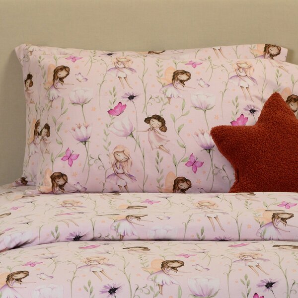 Ζεύγος Φανελένιες Μαξιλαροθήκες (53x72) Melinen Winter Line Naida Lilac