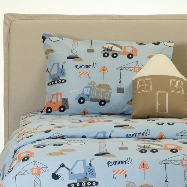 Ζεύγος Φανελένιες Μαξιλαροθήκες (53x72) Melinen Winter Line Bob Blue