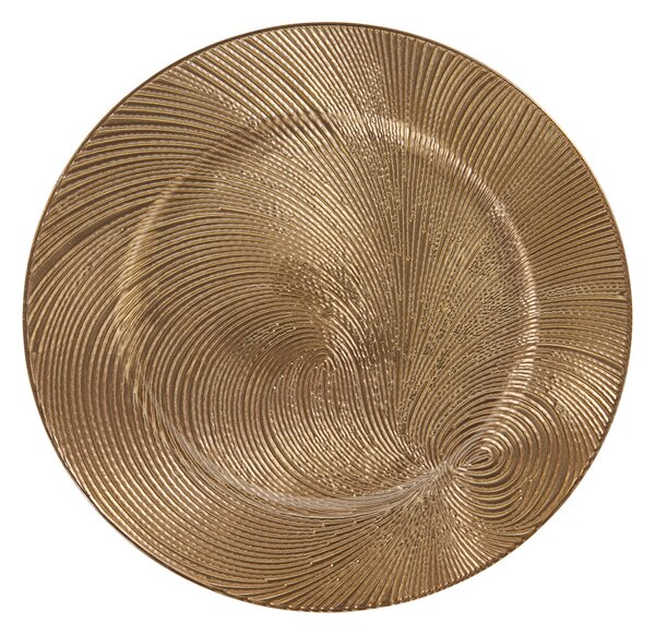 Πιατέλα Διακόσμησης (Φ33) K-M Swirl Gold AKX200760