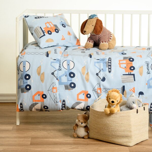 Φανελένια Παπλωματοθήκη Κούνιας (110x160) Melinen Winter Line Baby Bob Blue