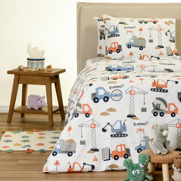 Φανελένια Παπλωματοθήκη Μονή (165x245) Melinen Bob White Winter Line
