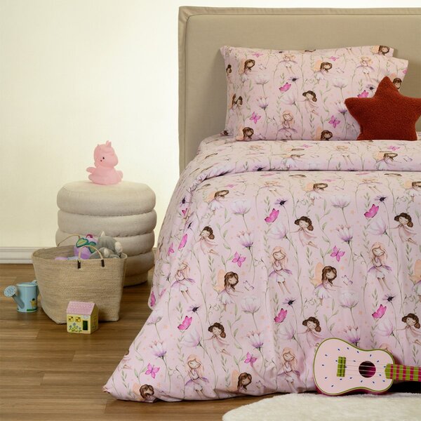 Φανελένια Παπλωματοθήκη Μονή (165x245) Melinen Naida Lilac Winter Line