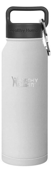 Μπουκάλι Θερμός Stein Healthy Human με χωρητικότητα 621ml και διατήρηση θερμοκρασίας 12h ζεστό / 24h κρύο - Pure White