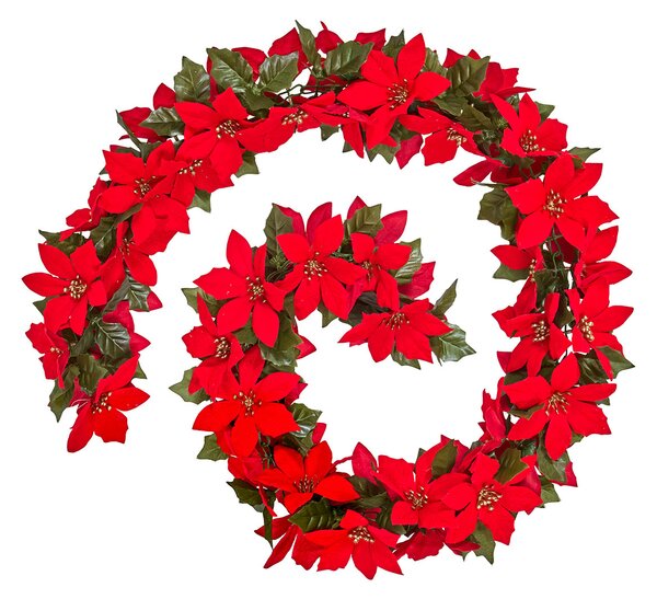 Χριστουγεννιάτικη Γιρλάντα 180εκ. A-S Poinsettia 216572