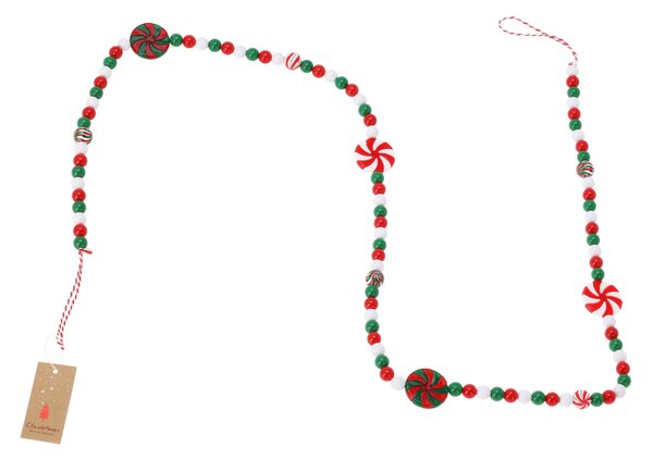 Χριστουγεννιάτικη Γιρλάντα 140εκ. K-M Green - White - Red GR9022630