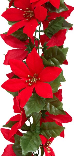 Χριστουγεννιάτικη Γιρλάντα 180εκ. A-S Poinsettia 216572