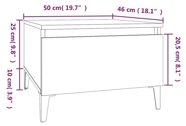 VidaXL Βοηθητικό Τραπέζι Καπνιστή Δρυς 50x46x35 εκ. Επεξεργασμένο Ξύλο