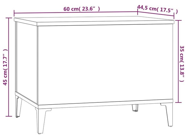 VidaXL Τραπεζάκι Σαλονιού Λευκό 60x44,5x45 εκ. από Επεξεργασμένο Ξύλο