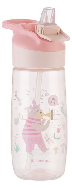 Παγούρι 450ml Με Καλαμάκι Kikka Boo Music Fest Clear Pink