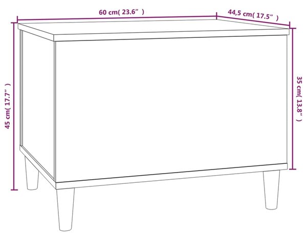 VidaXL Τραπεζάκι Σαλονιού Λευκό 60x44,5x45 εκ. από Επεξεργασμένο Ξύλο