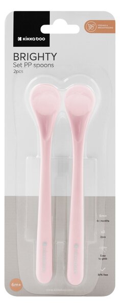 Κουτάλια Φαγητού (Σετ 2τμχ) Kikka Boo Brighty Pink