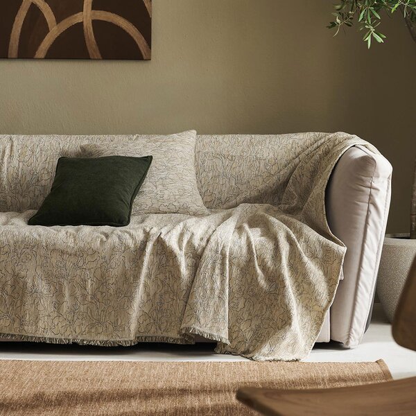 Ριχτάρι Πολυθρόνας (180x180) Gofis Home Aradia Weed Beige 430/07