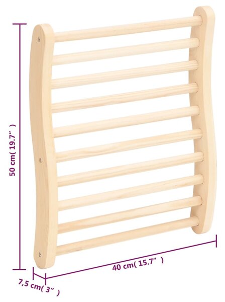 VidaXL Πλάτη Σάουνας σε Σχήμα «S» από Μασίφ Ξύλο Πεύκου