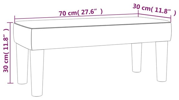 VidaXL Πάγκος Σκούρο Πράσινο 70 x 30 x 30 εκ. Υφασμάτινος