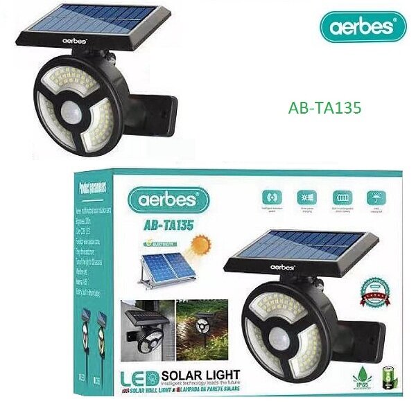 Ηλιακό φως στρογγυλό LED μαύρο AB-TA135 aerbes Aerbes