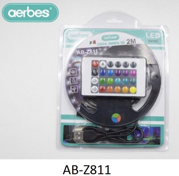 Ταινία LED με τηλεχειριστήριο RGB 2m AB-Z811 AERBES Aerbes