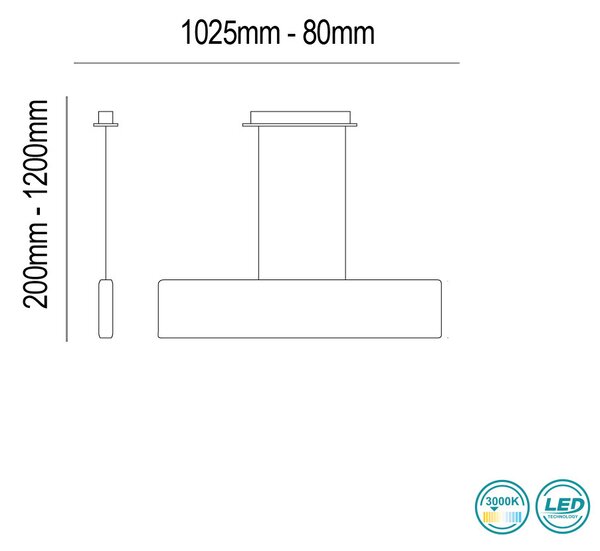 Φωτιστικό Γραμμικό Ideal Lux Desk SP1 138237