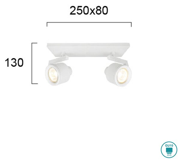 Φωτιστικό Σποτ Viokef Magma 4094900 Λευκό
