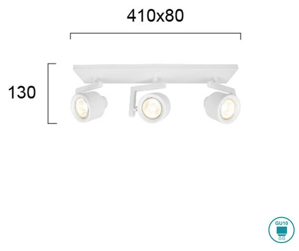 Φωτιστικό Σποτ Viokef Magma 4095100 Λευκό