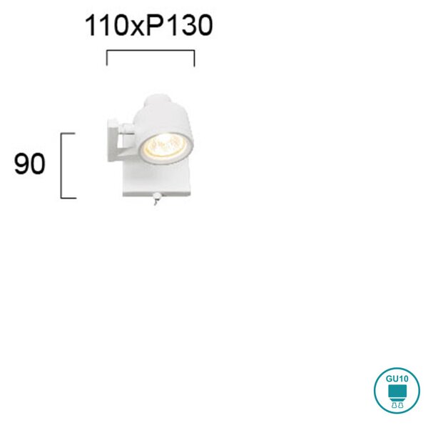 Φωτιστικό Σποτ Viokef Magma 4095000 Λευκό