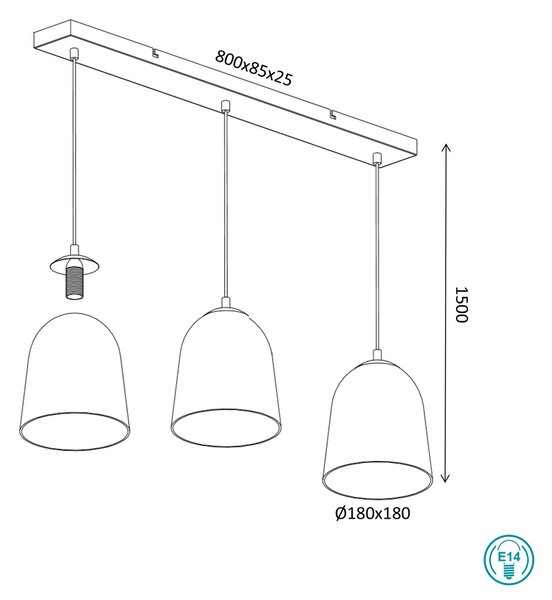 Φωτιστικό Κρεμαστό Trio Lighting Ontario 305200389