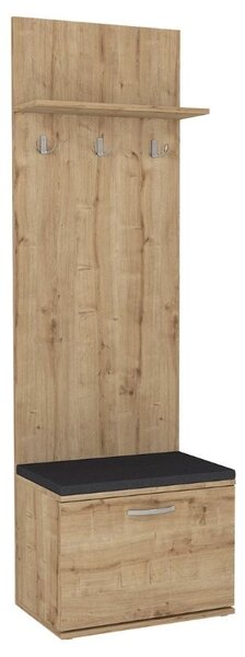 Έπιπλο εισόδου Track Megapap χρώμα sapphire oak 60x38,2x190εκ