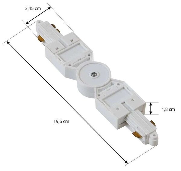 Lindby - Linaro Track Connector Ρυθμιζόμενο Λευκό Lindby