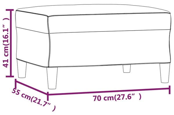 VidaXL Υποπόδιο Ανοιχτό Γκρι 70 x 55 x 41 εκ. Υφασμάτινο