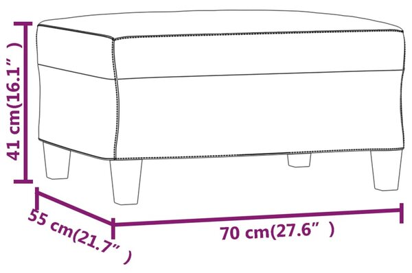 VidaXL Υποπόδιο Ανοιχτό Γκρι 70 x 55 x 41 εκ. από Ύφασμα Μικροϊνών