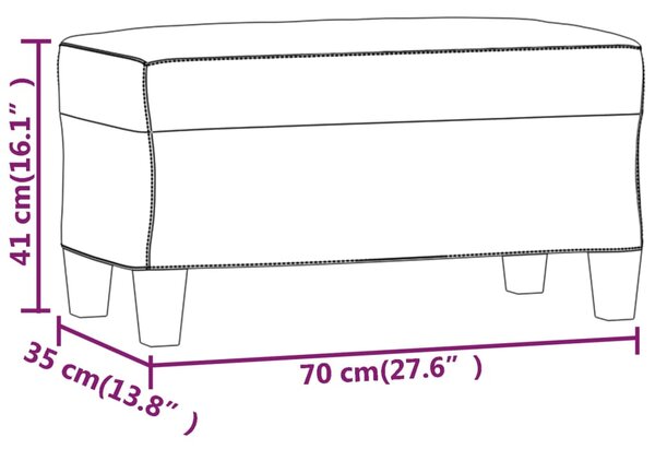 VidaXL Πάγκος Καπουτσίνο 70x35x41 εκ. από Συνθετικό Δέρμα