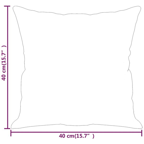 VidaXL Μαξιλάρια Διακοσμητικά 2 τεμ. Μαύρα 40 x 40 εκ. Υφασμάτινα