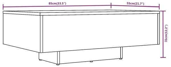 VidaXL Τραπεζάκι Σαλονιού Γκρι Sonoma 85x55x31 εκ. Επεξεργασμένο Ξύλο