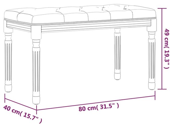 VidaXL Πάγκος 80 x 40 x 49 εκ. Λινός