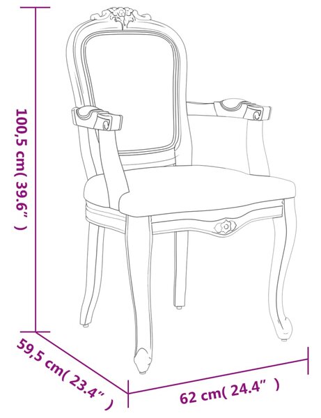 VidaXL Καρέκλα Τραπεζαρίας Σκ. Γκρι 62 x 59,5 x 100,5 εκ. Υφασμάτινη