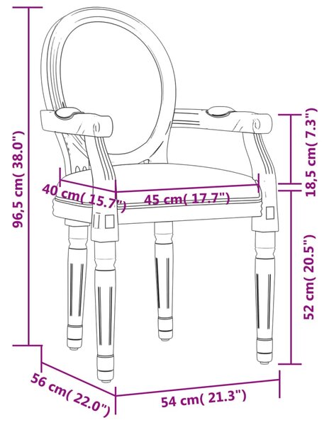 VidaXL Καρέκλα Τραπεζαρίας 54 x 56 x 96,5 εκ. Λινή