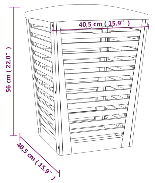 VidaXL Σκαμπό Μπάνιου 40,5 x 40,5 x 56 εκ. από Μασίφ Ξύλο Καρυδιάς