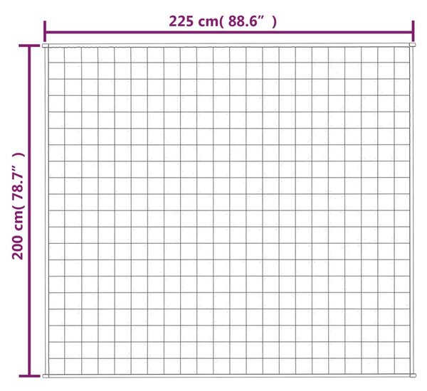 VidaXL Κουβέρτα Βαρύτητας Γκρι 200 x 225 εκ. 9 κ. Υφασμάτινη