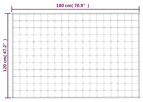 VidaXL Κουβέρτα Βαρύτητας Ανοιχτό Κρεμ 120 x 180 εκ. 9 κ. Υφασμάτινη