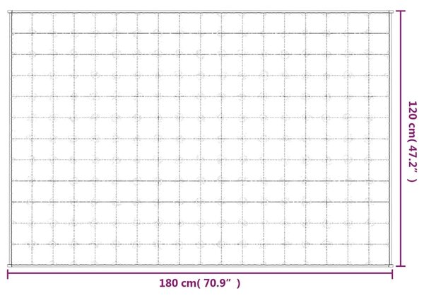 VidaXL Κουβέρτα Βαρύτητας Μπλε 120 x 180 εκ. 5 κ. Υφασμάτινη