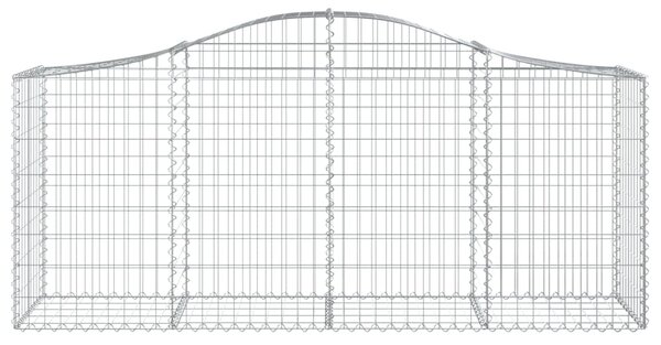 VidaXL Συρματοκιβώτια Τοξωτά 8 τεμ. 200x50x80/100 εκ. Γαλβαν. Ατσάλι