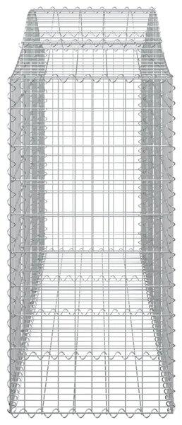 VidaXL Συρματοκιβώτια Τοξωτά 8 τεμ. 200x50x100/120 εκ. Γαλβαν. Ατσάλι