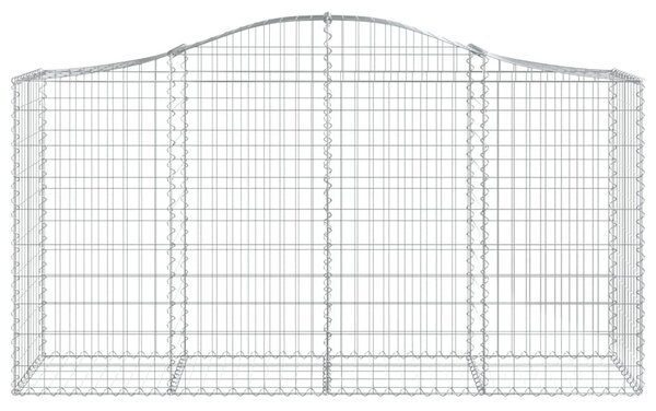 VidaXL Συρματοκιβώτια Τοξωτά 8 τεμ. 200x50x100/120 εκ. Γαλβαν. Ατσάλι