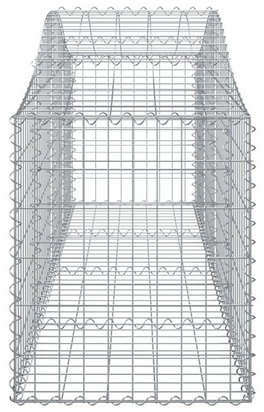 VidaXL Συρματοκιβώτιο Τοξωτό 200x50x60/80εκ. από Γαλβανισμένο Χάλυβα