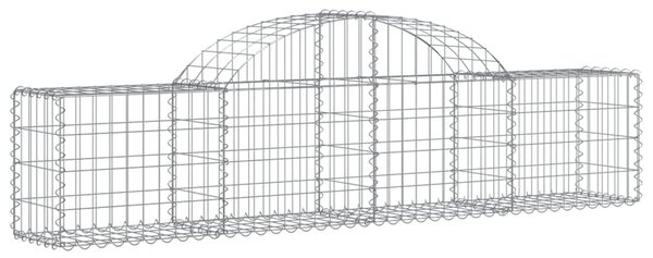 VidaXL Συρματοκιβώτια Τοξωτά 5 τεμ. 200x30x40/60 εκ. Γαλβαν. Ατσάλι