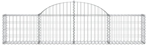 VidaXL Συρματοκιβώτια Τοξωτά 5 τεμ. 200x30x40/60 εκ. Γαλβαν. Ατσάλι