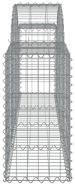 VidaXL Συρματοκιβώτια Τοξωτά 2 τεμ. 200x30x60/80 εκ. Γαλβαν. Ατσάλι