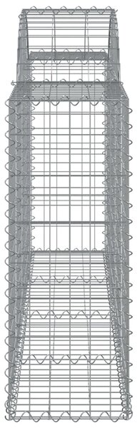 VidaXL Συρματοκιβώτια Τοξωτά 7 τεμ. 200x30x80/100 εκ. Γαλβαν. Ατσάλι